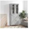 Image de Buffet haut Gris béton 69,5x34x180 cm Bois d'ingénierie3198653