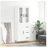 Image de Buffet haut Blanc 69,5x34x180 cm Bois d'ingénierie