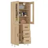 Image de Buffet haut Chêne sonoma 69,5x34x180 cm Bois d'ingénierie