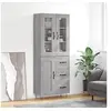 Image de Buffet haut Sonoma gris 69,5x34x180 cm Bois d'ingénierie