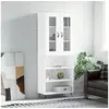 Image de Buffet haut Blanc 69,5x34x180 cm Bois d'ingénierie3198697