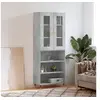 Image de Buffet haut Gris béton 69,5x34x180 cm Bois d'ingénierie 3198709