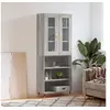 Image de Buffet haut Sonoma gris 69,5x34x180 cm Bois d'ingénierie3198711