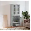 Image de Buffet haut Gris béton 69,5x34x180 cm Bois d'ingénierie 3198717