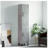 Image de Hoge kast 34,5x34x180 cm bewerkt hout betongrijs3198813