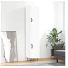 Image de Buffet Haut, Armoire avec Portes et Pieds, Meuble de Rangement, Organisateur de Salon Salle de Séjour, Moderne, Blanc Bois d'Ingénierie