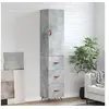 Image de Buffet haut Gris béton 34,5x34x180 cm Bois d'ingénierie3198829