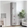 Image de Buffet haut Sonoma gris 34,5x34x180 cm Bois d ingénierie