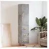 Image de Buffet Haut, Armoire de Rangement avec Pieds, Meuble de Rangement, Organisateur Salon Salle de Séjour, Moderne, Gris Béton Bois d'Ingénierie
