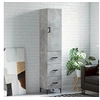 Image de Hoge kast 34,5x34x180 cm bewerkt hout betongrijs3198853