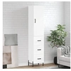 Image de Buffet haut Blanc 34,5x34x180 cm Bois d'ingénierie3198857