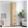 Image de Buffet Haut, Armoire de Rangement avec Pieds, Meuble de Rangement, Organisateur Salon Salle de Séjour, Moderne, Chêne Sonoma Bois d'Ingénierie