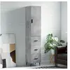 Image de Hoge kast 34,5x34x180 cm bewerkt hout betongrijs3198869