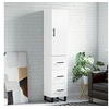 Image de Hoge kast 34,5x34x180 cm bewerkt hout wit3198873