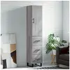 Image de Buffet Haut, Armoire de Rangement avec Pieds, Meuble de Rangement, Organisateur Salon Salle de Séjour, Moderne, Sonoma Gris Bois d'Ingénierie