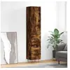 Image de Buffet haut Chêne fumé 34,5x34x180 cm Bois d'ingénierie 3198886