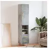 Image de Buffet Haut, Armoire de Rangement avec Pieds, Meuble de Rangement, Organisateur Salon Salle de Séjour, Moderne, Gris Béton Bois d'Ingénierie