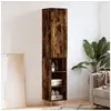Image de Buffet haut Chêne fumé 34,5x34x180 cm Bois d'ingénierie 3198974