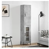Image de Buffet Haut, Armoire de Rangement avec Pieds, Meuble de Rangement, Organisateur Salon Salle de Séjour, Moderne, Gris Béton Bois d'Ingénierie