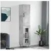 Image de Buffet Haut, Armoire avec Portes et Pieds, Meuble de Rangement, Organisateur de Salon Salle de Séjour, Moderne, Gris Béton Bois d'Ingénierie
