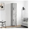 Image de Buffet haut Gris béton 34,5x34x180 cm Bois d'ingénierie 3199125