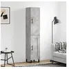 Image de Hoge kast 34,5x34x180 cm bewerkt hout betongrijs3199133