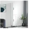 Image de Buffet Haut, Armoire avec Portes et Pieds, Meuble de Rangement, Organisateur de Salon Salle de Séjour, Moderne, Blanc Bois d'Ingénierie