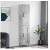 Image de Buffet Haut, Armoire avec Portes et Pieds, Meuble de Rangement, Organisateur de Salon Salle de Séjour, Moderne, Gris Béton Bois d'Ingénierie