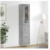 Image de Buffet haut Gris béton 34,5x34x180 cm Bois d'ingénierie3199229
