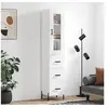 Image de Buffet haut Blanc 34,5x34x180 cm Bois d'ingénierie3199241