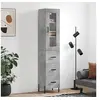 Image de Buffet haut Gris béton 34,5x34x180 cm Bois d'ingénierie3199245