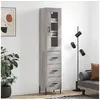 Image de Buffet haut Sonoma gris 34,5x34x180 cm Bois d ingénierie