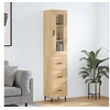 Image de Buffet Haut, Armoire de Rangement avec Pieds, Meuble de Rangement, Organisateur Salon Salle de Séjour, Moderne, Chêne Sonoma Bois d'Ingénierie