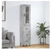 Image de Buffet Haut, Armoire de Rangement avec Pieds, Meuble de Rangement, Organisateur Salon Salle de Séjour, Moderne, Gris Béton Bois d'Ingénierie 3199253
