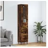 Image de Buffet Haut, Armoire de Rangement avec Pieds, Meuble de Rangement, Organisateur Salon Salle de Séjour, Moderne, Chêne Fumé Bois d'Ingénierie