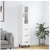 Image de Hoge kast 34,5x34x180 cm bewerkt hout wit3199257