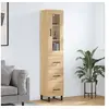 Image de Buffet Haut, Armoire de Rangement avec Pieds, Meuble de Rangement, Organisateur Salon Salle de Séjour, Moderne, Chêne Sonoma Bois d'Ingénierie