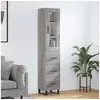 Image de Buffet Haut, Armoire de Rangement avec Pieds, Meuble de Rangement, Organisateur Salon Salle de Séjour, Moderne, Sonoma Gris Bois d'Ingénierie