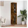 Image de Buffet Haut, Armoire de Rangement avec Pieds, Meuble de Rangement, Organisateur Salon Salle de Séjour, Chêne Fumé Bois d'Ingénierie