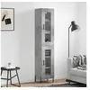 Image de Buffet haut Gris béton 34,5x34x180 cm Bois d'ingénierie3199437