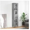Image de Buffet Haut, Armoire de Rangement avec Pieds, Meuble de Rangement, Organisateur Salon Salle de Séjour, Gris Béton Bois d'Ingénierie