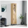 Image de Buffet Haut, Armoire de Rangement avec Pieds, Meuble de Rangement, Organisateur Salon Salle de Séjour, Chêne Sonoma Bois d'Ingénierie