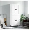Image de Buffet Haut, Armoire de Rangement avec Pieds, Meuble de Rangement, Organisateur Salon Salle de Séjour, Blanc Bois d'Ingénierie 3199569