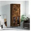 Image de Buffet Haut, Armoire de Rangement avec Pieds, Meuble de Rangement, Organisateur Salon Salle de Séjour, Chêne Fumé Bois d'Ingénierie