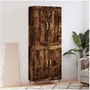 Image de Buffet Haut, Armoire avec Pieds, Meuble de Rangement, Organisateur de Salon Salle de Séjour, Moderne, Chêne Fumé Bois d'Ingénierie
