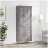 Image de Buffet haut Sonoma gris 69,5x34x180 cm Bois d'ingénierie