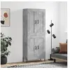 Image de Buffet Haut, Armoire de Rangement avec Pieds, Meuble de Rangement, Organisateur Salon Salle de Séjour, Gris Béton Bois d'Ingénierie 3199693