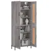 Image de Buffet haut Sonoma gris 69,5x34x180 cm Bois d'ingénierie