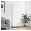 Image de Buffet Haut, Armoire de Rangement avec Pieds, Meuble de Rangement, Organisateur Salon Salle de Séjour, Blanc Bois d'Ingénierie