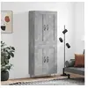 Image de Buffet haut Gris béton 69,5x34x180 cm Bois d'ingénierie